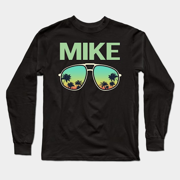 Cool Glasses - Mike Name Long Sleeve T-Shirt by Atlas Skate